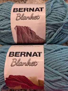 Bernat Blanket Plush Yarn Bundle in Light Blue